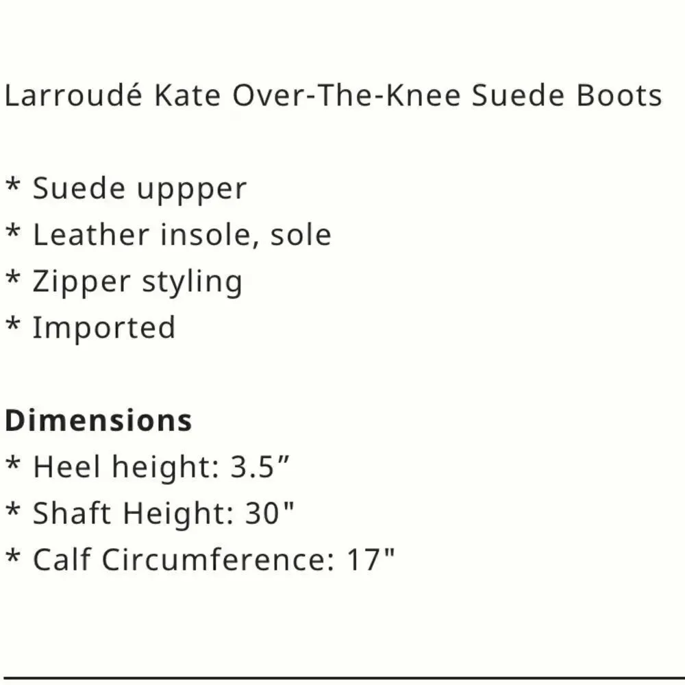 Anthropologie Larroudé Kate Over-The-Knee Suede Boots/ size 7.5
